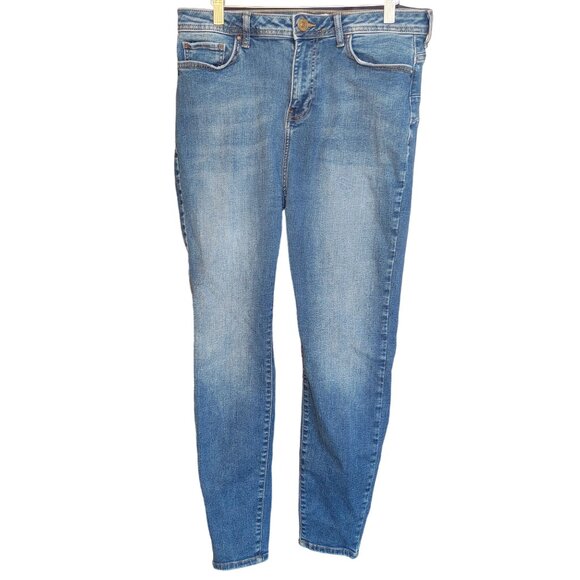 Forever 21 Women's Light Washed Blue Denim Skinny Jeans 14 - Picture 1 of 3